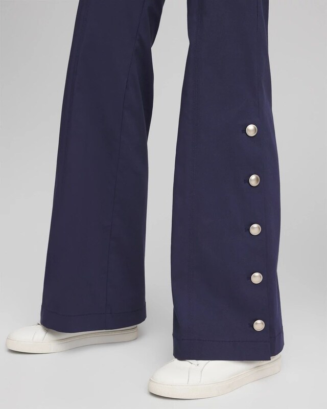 Button Detail Wide-Leg Pants - image 4